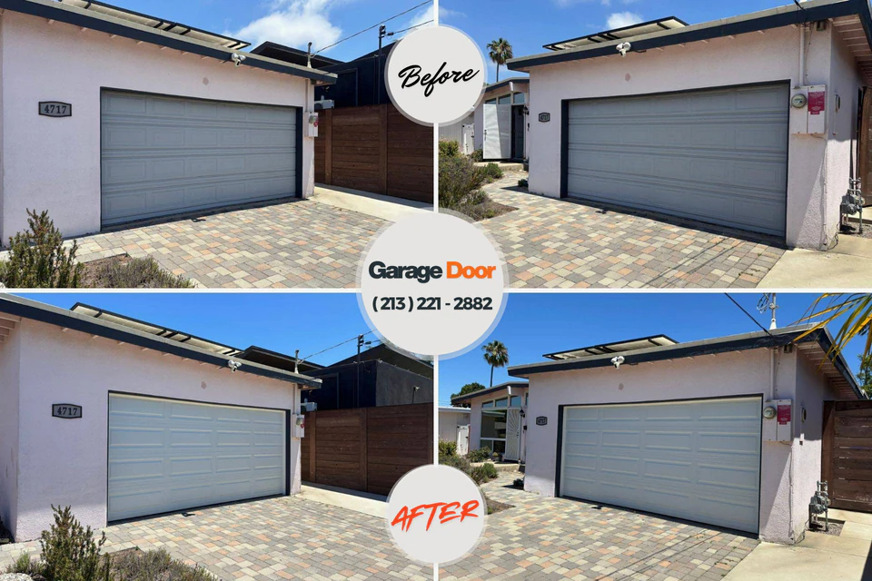 Before and after: garage door repair Alum Creek, WV
